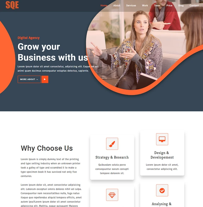 Business website by love web agency